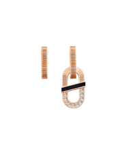 Load image into Gallery viewer, VITAMIN PINK RIBBON HOOPS - MEDIUM