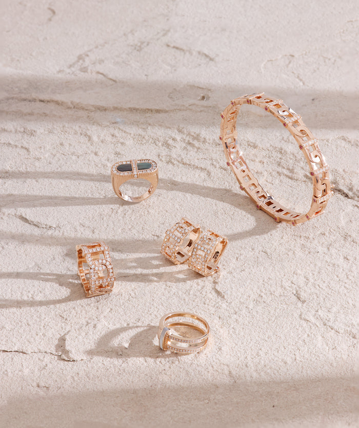 VITAMIN PINK DIAMOND-PAVÉD HOOPS EARRINGS