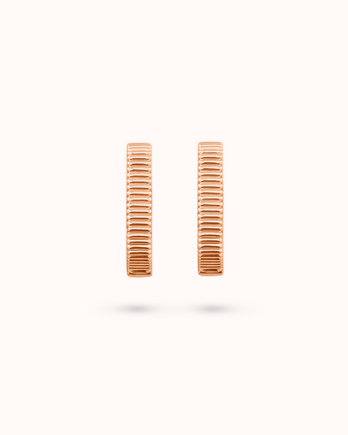 VITAMIN PINK RIBBON HOOPS - MEDIUM