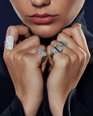 VITAMIN PINK COLOURS RING - DIAMOND PAVÉD