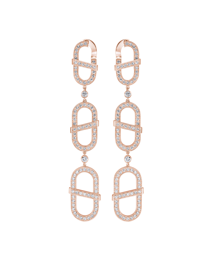 VITAMIN PINK 3-MOTIF DROP EARRINGS