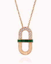 Load image into Gallery viewer, VITAMIN PINK PENDANT SAUTOIR - MALACHITE