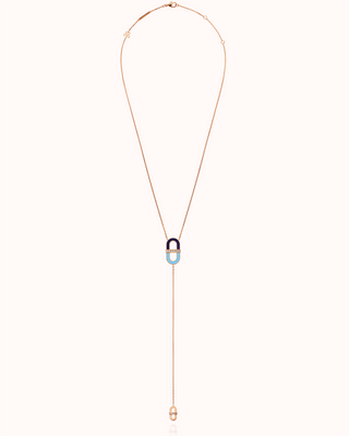VITAMIN PINK LIGHT NECKLACE - LAPIS & TURQUOISE