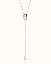Load image into Gallery viewer, VITAMIN PINK LIGHT NECKLACE - LAPIS & TURQUOISE