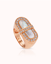 Load image into Gallery viewer, VITAMIN PINK COLOURS RING - WHITE MOTHER-OF-PEARL