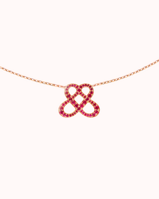 ONE LOVE PENDANT RUBY-PAVÉD