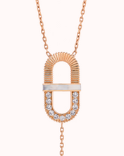 Load image into Gallery viewer, VITAMIN PINK LINE NECKLACE - MOTHER-OF-PEARL