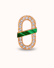 Load image into Gallery viewer, VITAMIN PINK EAR PENDANT - MALACHITE