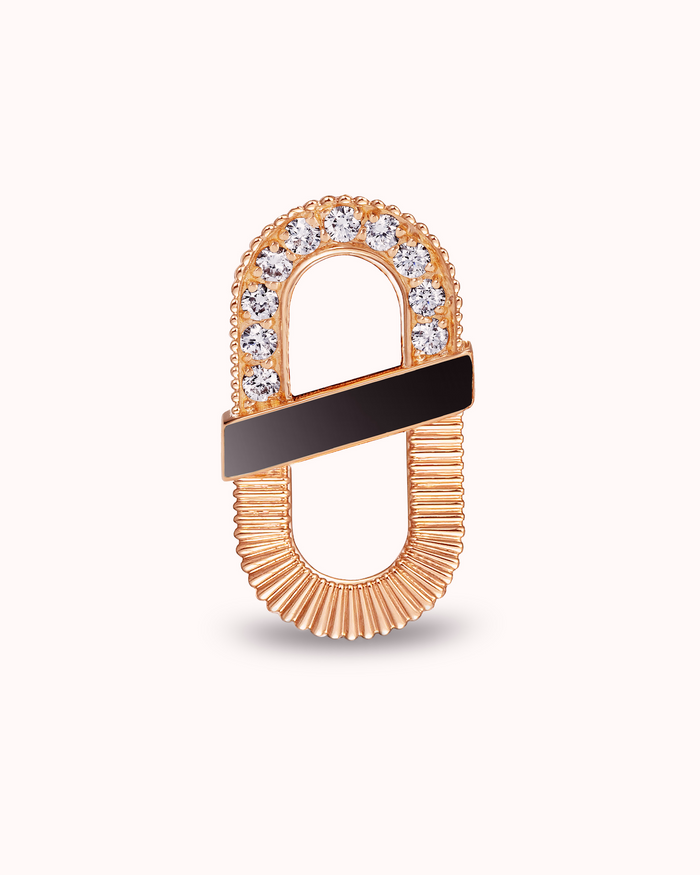 VITAMIN PINK EAR PENDANT - ONYX