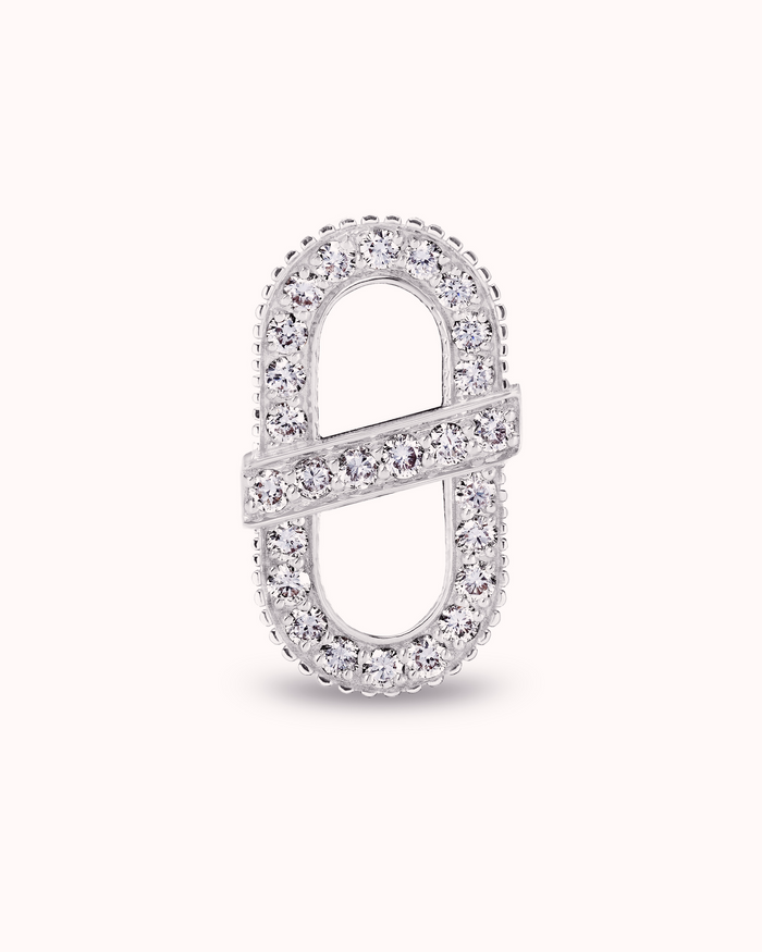 VITAMIN PINK EAR PENDANT - DIAMOND PAVÉ