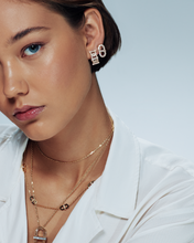 Load image into Gallery viewer, VITAMIN PINK DIAMOND-PAVÉD HOOPS EARRINGS