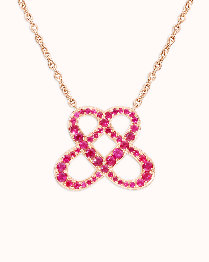 ONE LOVE PENDANT RUBY-PAVÉD