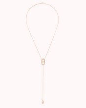 Load image into Gallery viewer, VITAMIN PINK LINE NECKLACE - RIBBON & DIAMONDS