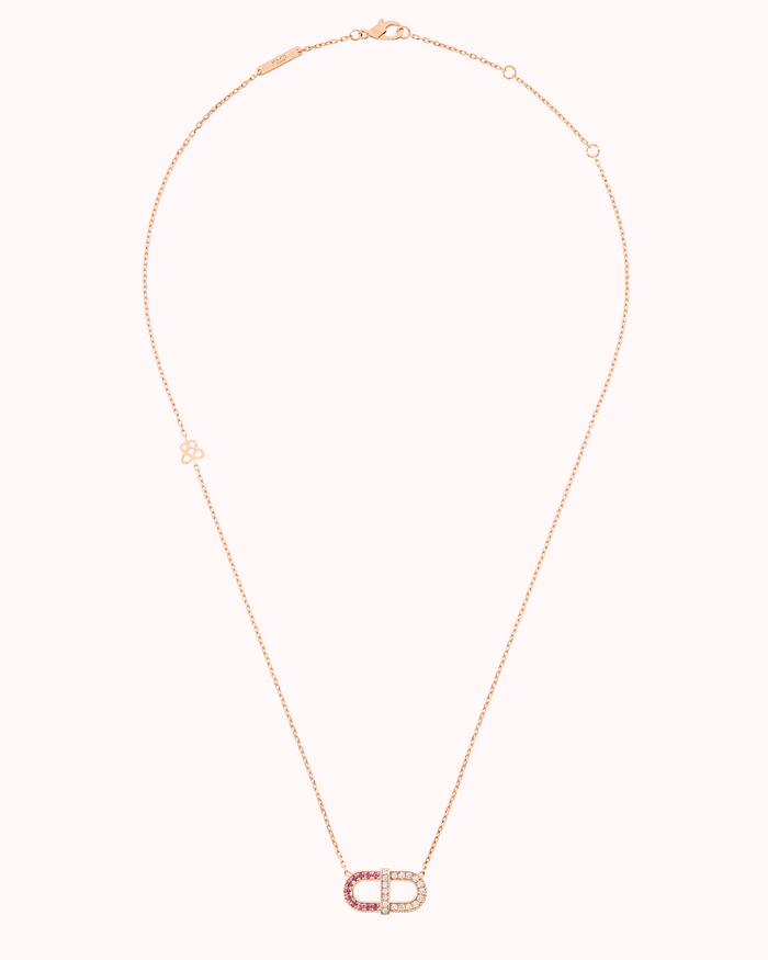 VITAMIN PINK MINI PENDANT - PINK SAPPHIRES & DIAMONDS
