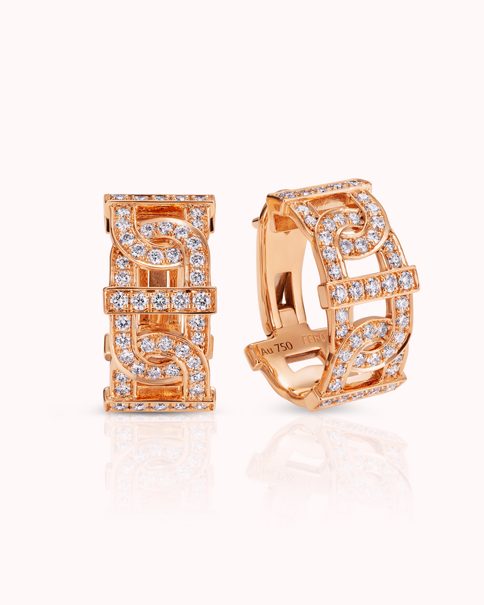 VITAMIN PINK DIAMOND-PAVÉD HOOPS EARRINGS