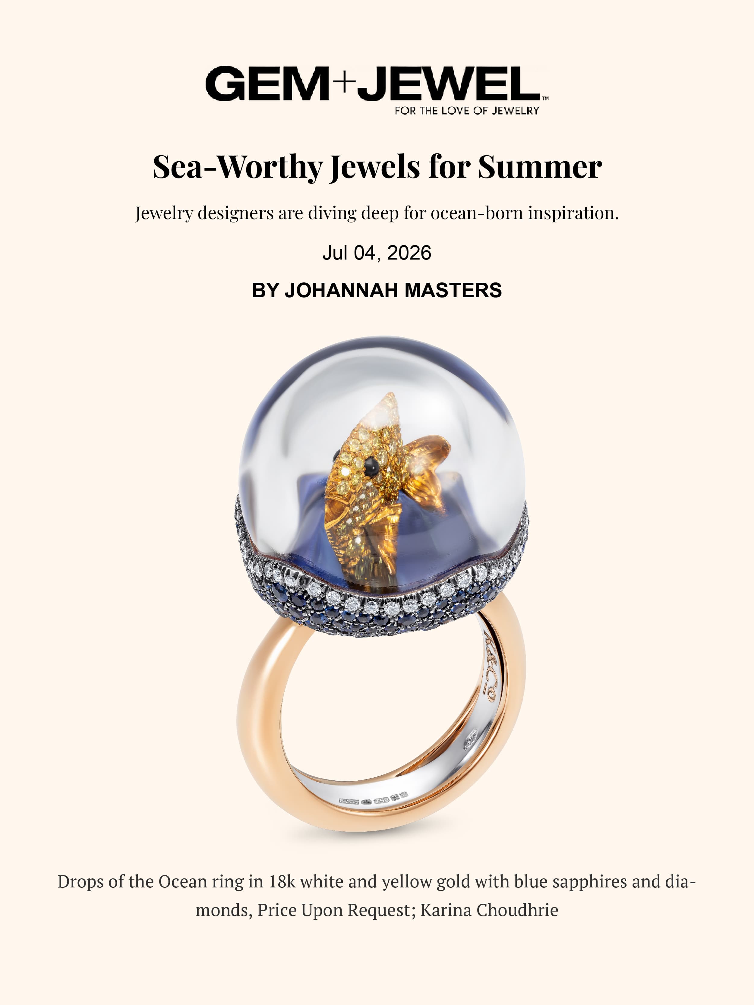 Sea-Worthy Jewels for Summer