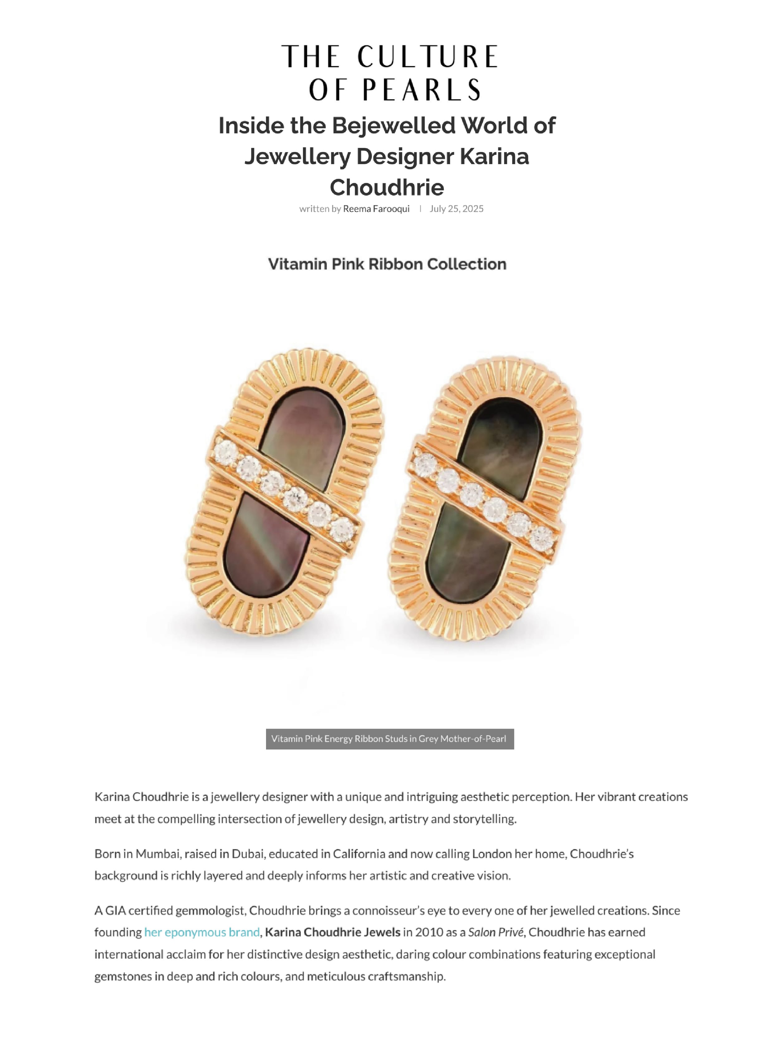 Inside the Bejewelled World of Jewellery Designer Karina Choudhrie