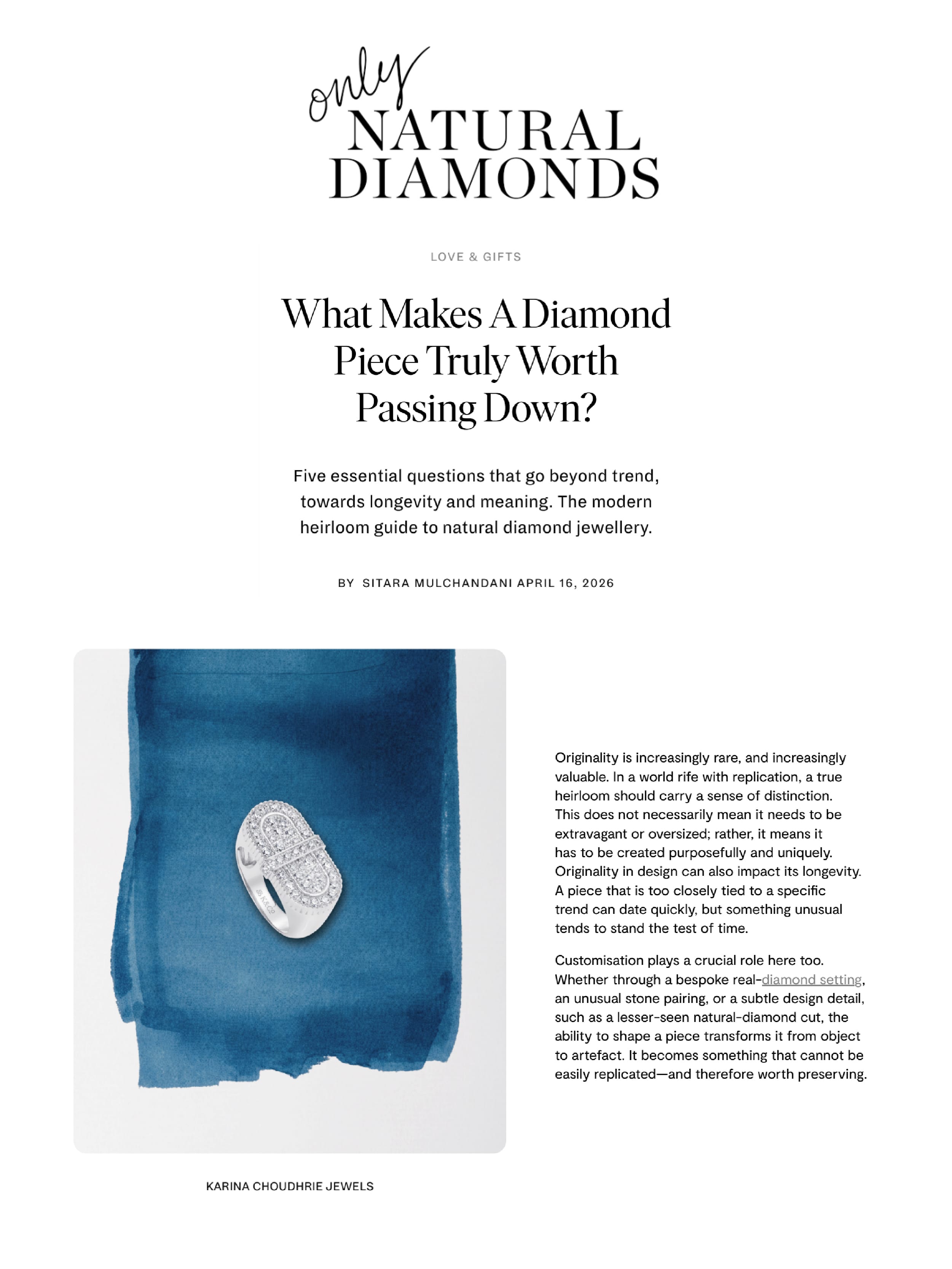 Know What Makes a Diamond Worth Passing Down as a Modern Heirloom