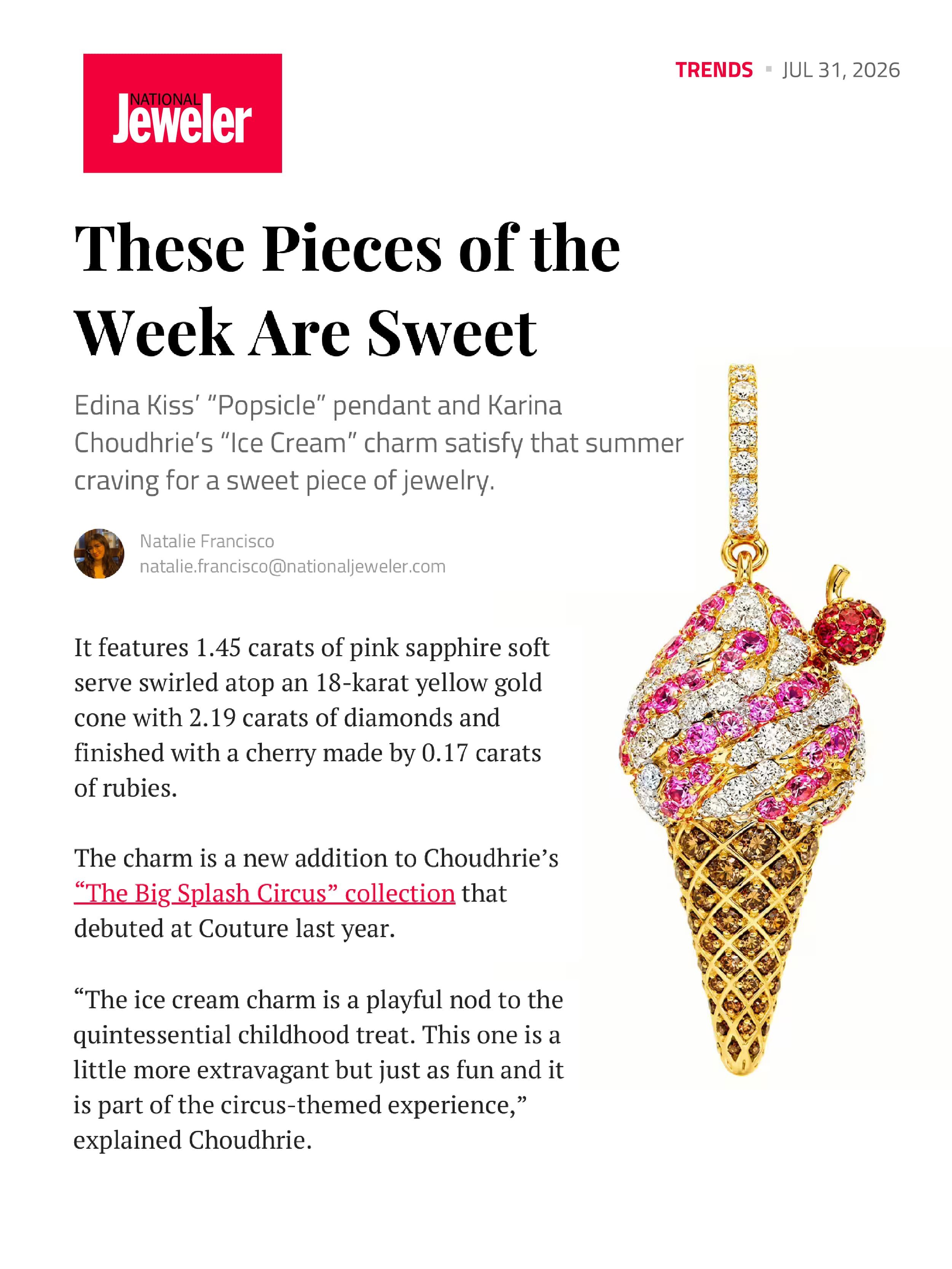 These Pieces of the Week Are Sweet