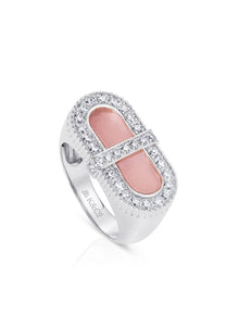 VITAMIN PINK COLOURS RING - PINK CHALCEDONY