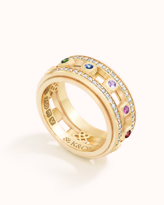 ICON STEPPING STONE RAINBOW RING