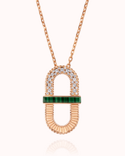 Load image into Gallery viewer, VITAMIN PINK PENDANT SAUTOIR - MALACHITE
