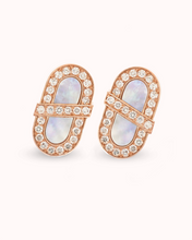 Load image into Gallery viewer, VITAMIN PINK ENERGY STUDS - WHITE MOTHER-OF-PEARL
