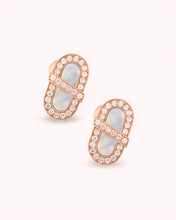 Load image into Gallery viewer, VITAMIN PINK EARRINGS SLANT STUDS
